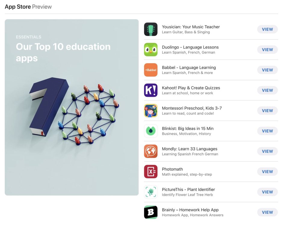 Featured by Apple: Mondly is in Top 10 Education Apps Worldwide 2 Apple featured Mondly