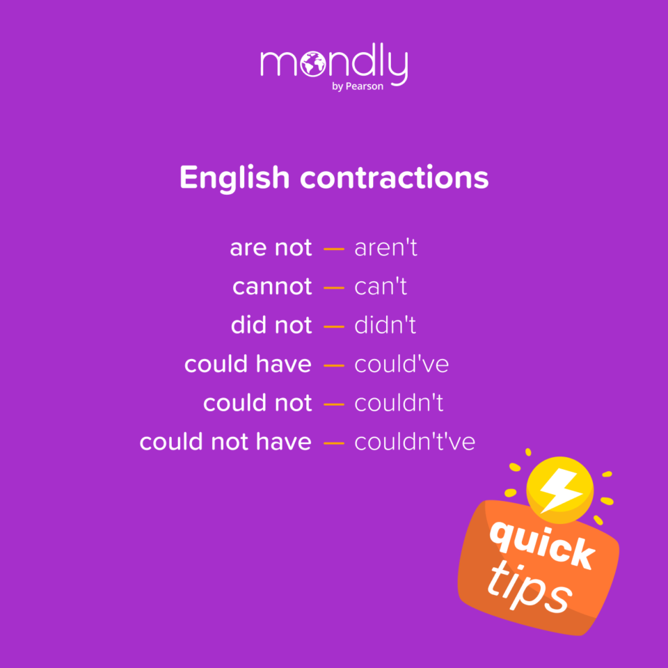 contractions in English