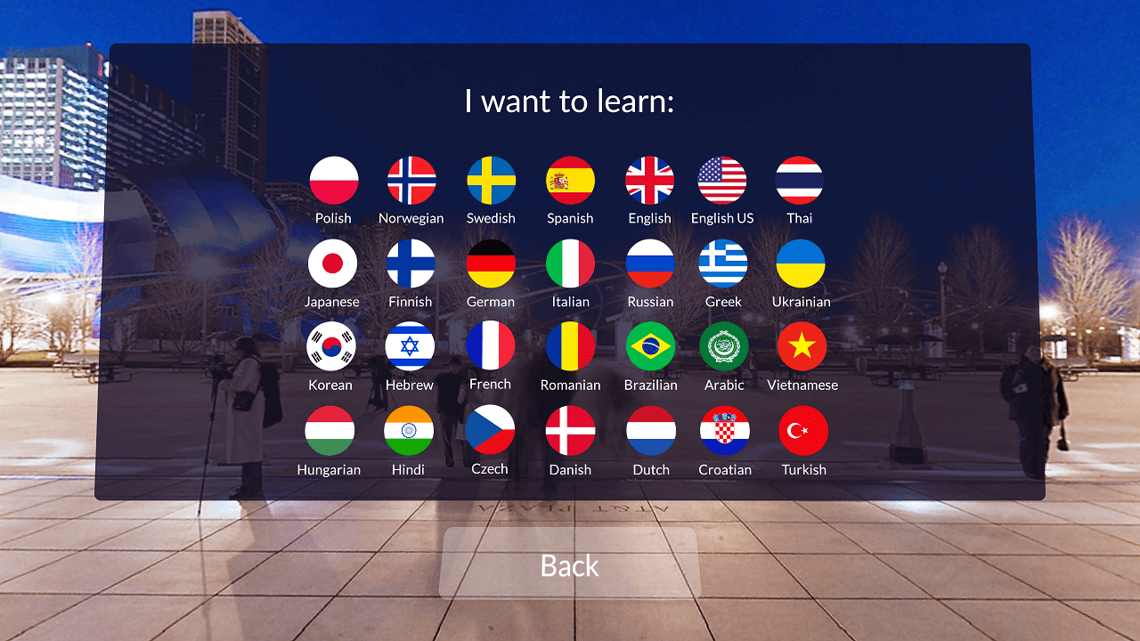 The best Virtual Reality app to learn a language: Mondly VR - the VR app to learn 30 languages