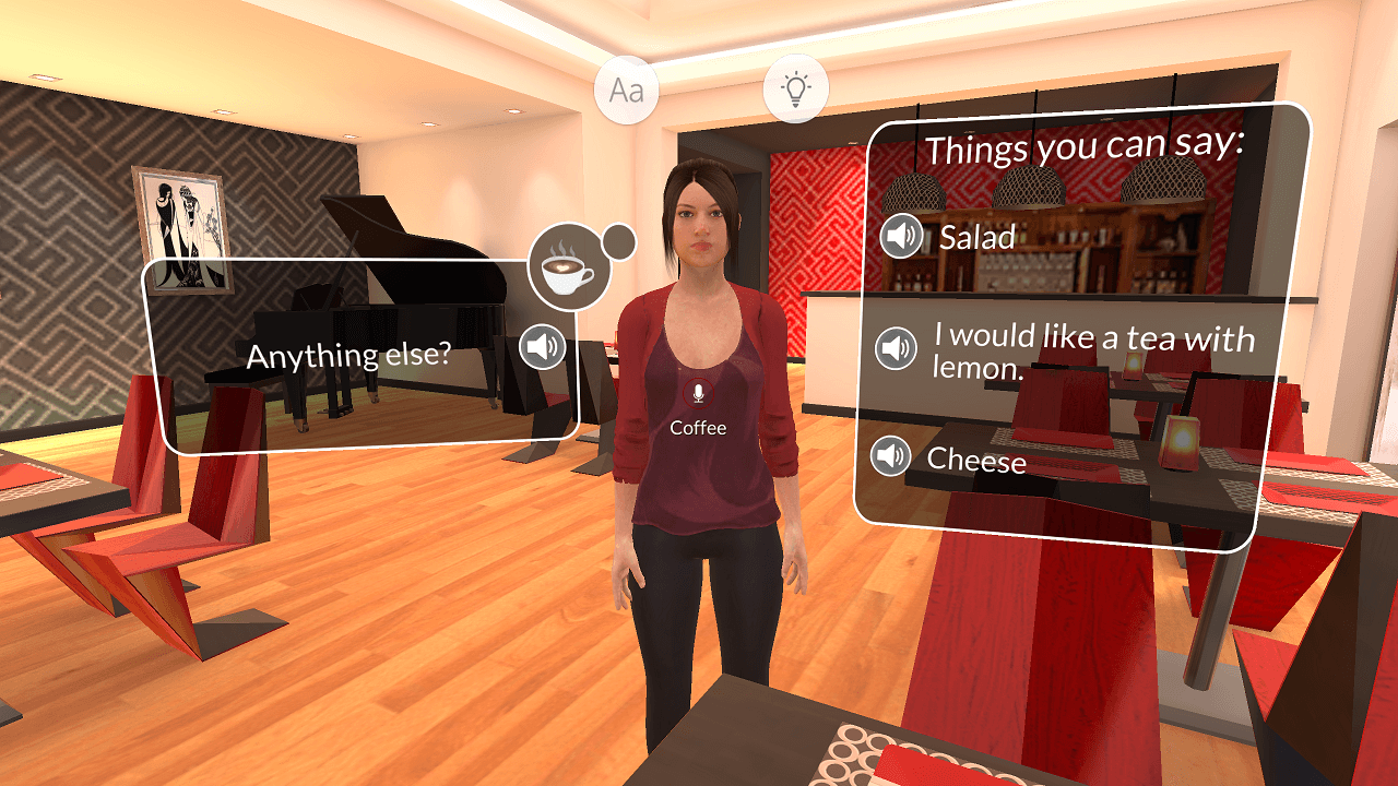 Mondly VR app - learn English, Spanish, German, French and more in Virtual Reality